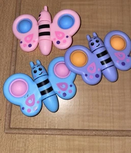 3 X Fidget Spinner | Push Pop | SEN | Autism | ADHD | stress relief | Butterfly - Picture 1 of 2