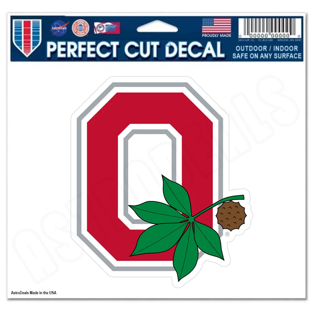 NCAA Ohio State Buckeyes 6-Inch Vinyl Decal 3-Pack - Officially Licensed, Water & Scratch Resistant Stickers