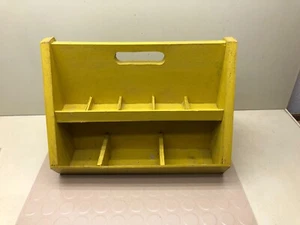 Vintage Handmade Wood Craft Tool Caddy Parts Storage Organizer Hobby - Picture 1 of 10