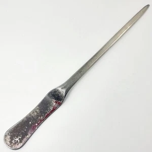 VINTAGE ANTIQUE ORIGINAL METAL LETTER OPENER 9½" LONG UNKNOWN MAKER MARK - Picture 1 of 9