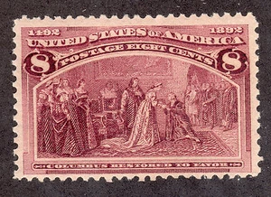 US # 236 (1892) 8c-MNH - Grade: FVF-Columbian (Columbus Restored to Favor) - Picture 1 of 2