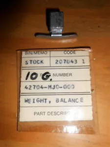 Reedición Honda Balance Peso 10G 1985 1986 VF1000 Interceptor 42704-MJ0-000 - Imagen 1 de 1