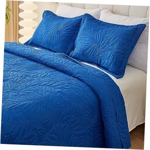 Lightweight Quilt Set Summer Comforter,Thin Soft Bedspread 3 Pieces Queen - Picture 1 of 8