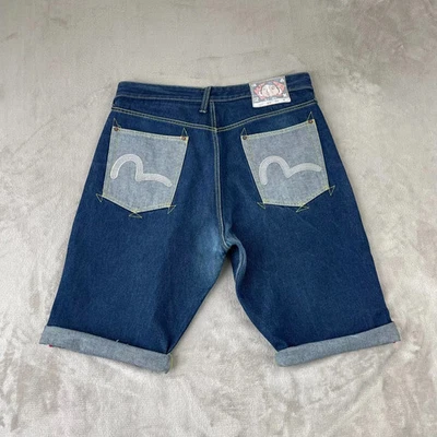 EVISU Jean Shorts Men 36 (Tag 38) Blue Baggy Streetwear 90s Made in Japan Y2K - Image 1 of 4