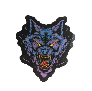 Small Stickers Decals For Car Laptop Scrapbooking Water Bottle Psychedelic Wolf - Picture 1 of 1