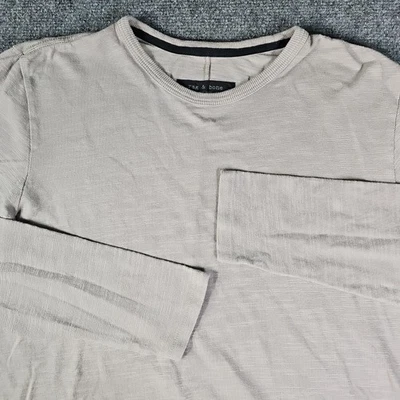 Тряпка и кости рубашка мужская размер средний серый хаки трикотажа ворота с длинным рукавом тепловой - Изображение 1 из 4