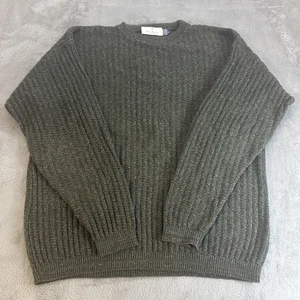 Suéter Bill Blass Tejido Acanalado Cuello Redondo Para Hombre Grande Verde De Colección Hecho en EE. UU. - Imagen 1 de 8