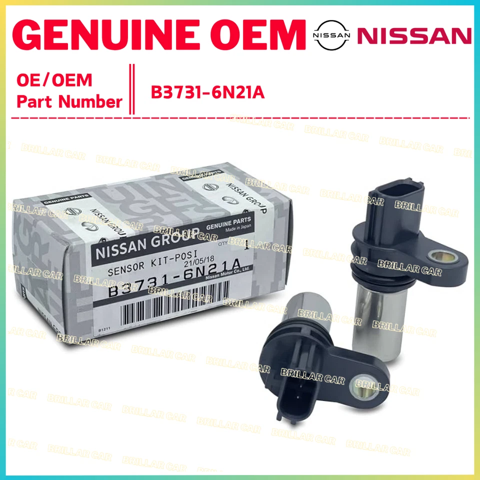 Sensor de posición del cigüeñal genuino Nissan Altima Sentra 02-06 B3731-6N21A OEM Foto 1 de 1
