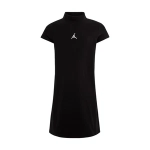 NEW Nike Jordan Girls Ribbed Mock Neck Midi Dress Black Size Small -Jumpman Logo - Picture 1 of 9