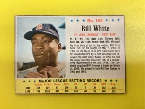 1963 Post #158 Bill White Cardinals 100% Black Border Line EX/NM - Picture 1 of 6