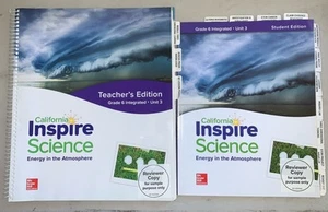 CA Inspire Science Teacher's Edition Grade 6 Unit 3 & Students Energy Atmosphere - Picture 1 of 5