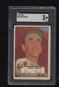 SGC 3 1952 Topps Baseball Dave Koslo # 336 High Number - Bild 1 von 2