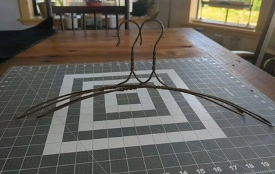 Antique Early 1900’s Vintage Heavy Metal Twisted Wire Clothes/Coat Hanger 2 of - Image 1 of 4