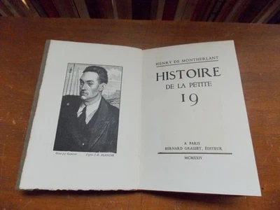 HISTOIRE DE LA PETITE 19 Par Henry DE MONTHERLANT 1924(Exemplaire sur Arches) - Photo 1/4