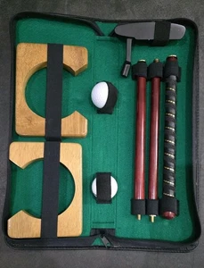 Sharper Image Portable Putter Trainer Practice 2 Balls & Targets, Putter, & Case - Picture 1 of 13