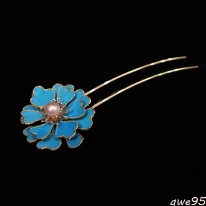 Chinese Style Cloisonne Metal Woven Hair Clip for Women's Hairpins - Picture 1 of 3