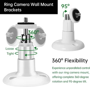3-Pack Camera Wall Mount Brackets for Ring, 360° Adjustable Security Holder - Picture 1 of 9