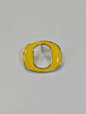 Prendedor de solapa amarillo "O" de la Universidad de Oregón ¡Patos Eugene Go! Foto 1 de 4