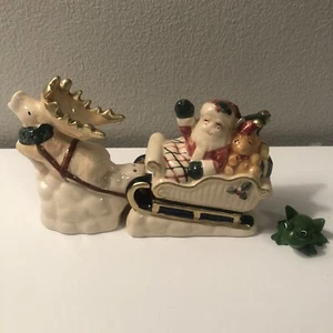 Omnibus fitz&floyd Santa’s Sleigh salt and pepper shakers( Missing Cover)1993 - Picture 1 of 11