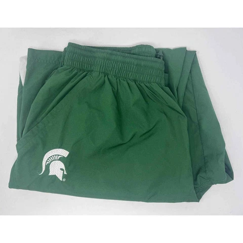 Vintage Nike Men's Track Pants Green Michigan State Spartans Storm Fit Size XL Cover