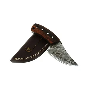 Damascus Steel 6 Inch Handmade Hunting Camping Tracking Utility Knife - Picture 1 of 5