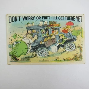 Vintage 1932 Funny Comic Postcard Man Ripped Pants Full Automobile Old Car RARE - Picture 1 of 12