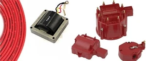 HEI Distributor Cap Coil 8.5mm Spark Plug Wires 1970-1976 Jeep 304 360 401 V8 - Bild 1 von 4
