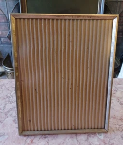 VINTAGE FOTORAHMEN 8X10 GOLD METALL HOLLYWOOD REGENCY MCM STAFFELEI - Bild 1 von 12