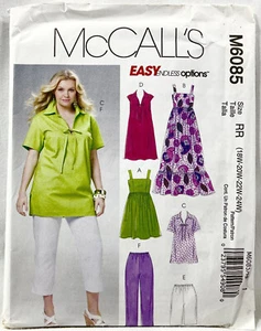 2010 McCalls Sewing Pattern M6085 Womens Tops Dresses Shorts Capris 18-24 11996 - Bild 1 von 2