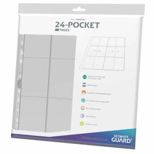 Ultimate Guard 24 bolsillos páginas de cuatro filas carga lateral 10ct - Imagen 1 de 2