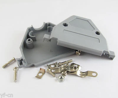 4 sets Grey D-Sub DB37 37Pin Plastic Hood Cover for 37 Pin 2 Row D-Sub Connector - Image 1 of 4