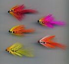 Tube Flies: Flaming Pigs. 38 mm long - Heavy Solid Brass Tubes x 5 (Code 412) 