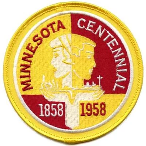 Minnesota Centennial Anniversary Patch 1858-1958 Golden Gophers Embroidered Iron - Picture 1 of 2