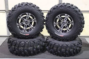 BRUTE FORCE 750 26" BEAR CLAW HTR RADIAL 8p ATV TIRE VIPER M/B WHEEL KIT IRS1CA - Picture 1 of 10