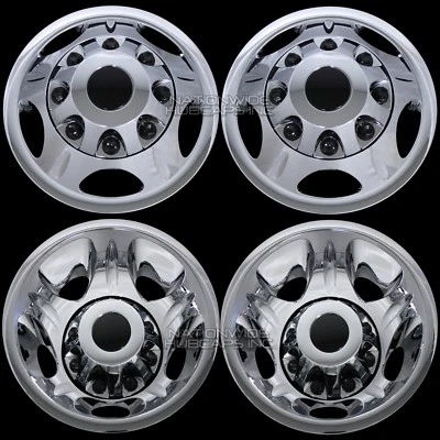 4 Chrome 2011-2024 Silverado 3500 17" Dually Wheel Simulators Dual Rim Liners - Image 1 of 4