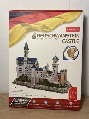 CubicFun 3D Puzzle Neuschwanstein Castle Germany 121 Piece Easy Assembly Sealed - Image 1 of 4