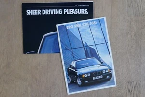 E34 BMW 5 Series & BMW Sheer Driving Pleasure: Sales Brochures from 1989 & 1988 - Picture 1 of 18