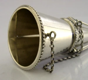 BEAUTIFUL ENGLISH STERLING SILVER TUSSIE MUSSIE WEDDING FLOWER HOLDER 1993 - Picture 1 of 9