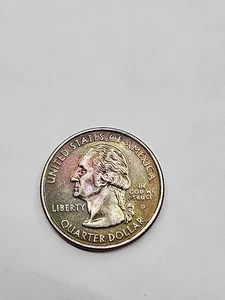 2005-P West Virginia State Quarter Beautiful Lustrous Rainbow Toned Coin  - Picture 1 of 11