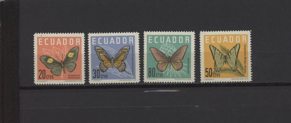 S55239 Ecuador 1961 MNH Mariposas 4v Foto 1 de 1
