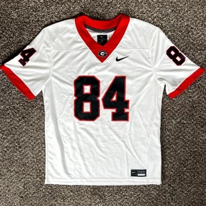Nike Jersey Mens Medium White Georgia Bulldogs Ladd McConkey #84 Football V Neck - Picture 1 of 6