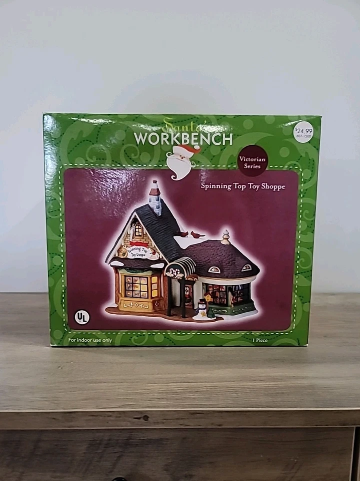 Santa’s Workbench Victorian Series Spinning Top Toy Shoppe 2002 W/ Box See Photo - Image 1 of 4