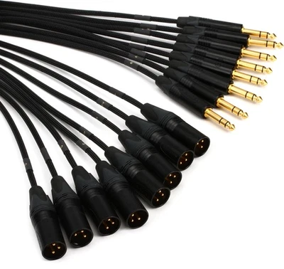 Mogami Gold 8 TRS-XLRM 8-channel 1/4" TRS Male to XLR Male Snake - 10 foot - Image 1 of 4