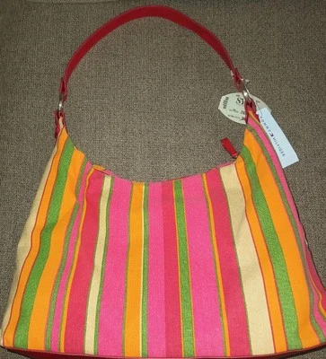 NUEVO CON ETIQUETAS Bolso Hobo Tommy Hilfiger Vintage Rayas Multicolores VERANO! "Snapped Up" Foto 1 de 4