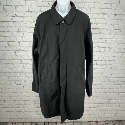 GANT Black Classic Button Up Collared Long Rain Lined Jacket Pockets Size XXL - Image 1 of 4