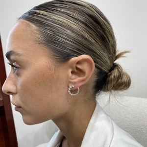 Diamond Earrings Round 1.76 Ct E-F VS1 Lab Created 14k Rose Gold - Picture 1 of 4