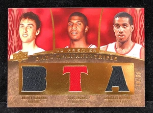2007-08 UD Premier Rare Remnants Triple GOLD /50 Bargnani LaMarcus Aldridge - Picture 1 of 2