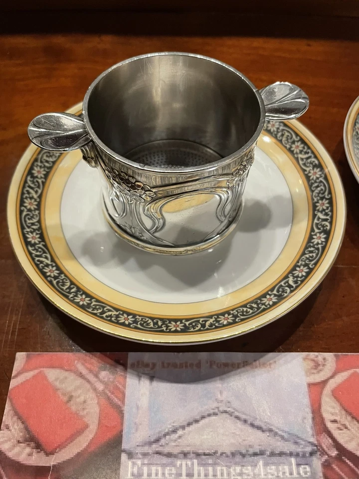 COLADOR DE TÉ RARO COLECCIONABLE ELEGANTE ART NOUVEAU CHRISTOFLE GALLIA MANGO PLATEADO Foto 1 de 4