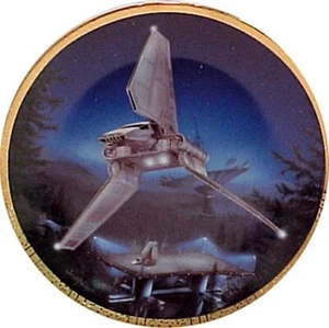 Star Wars Imperial Shuttle Space Vehicles Series Ceramic Plate 1996 COA and BOX - Picture 1 of 1