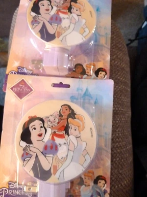 New Lot Of 2 Disney Princess LED Night Light Cinderella Belle Beauty - Image 1 of 2